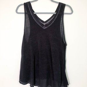 Free People Black Sheer Tank Top